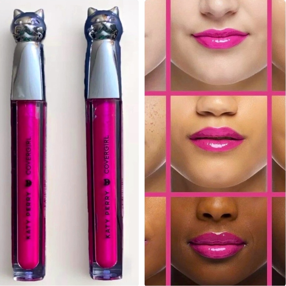 LOT OF 2 Covergirl Katy Perry Kat Lip Gloss Kitty Karma Soft Shine KP29 NEW